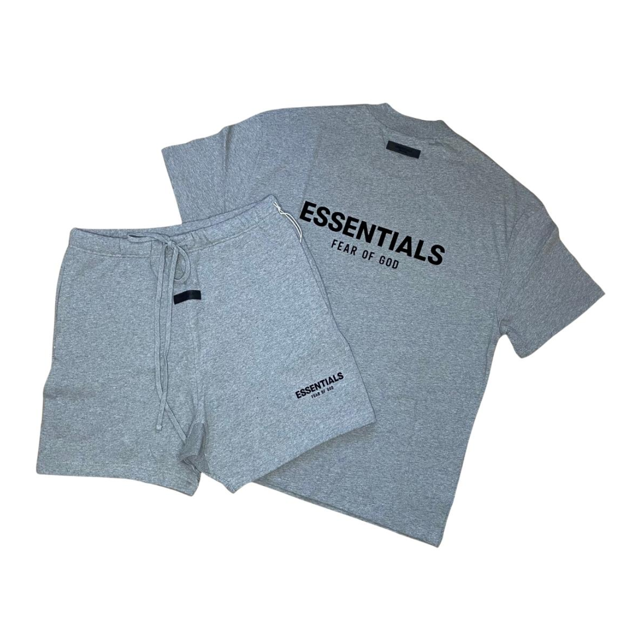 Fear of God Essentials Dark Grey 'Dark Oatmeal' T Shirt & Shorts Set