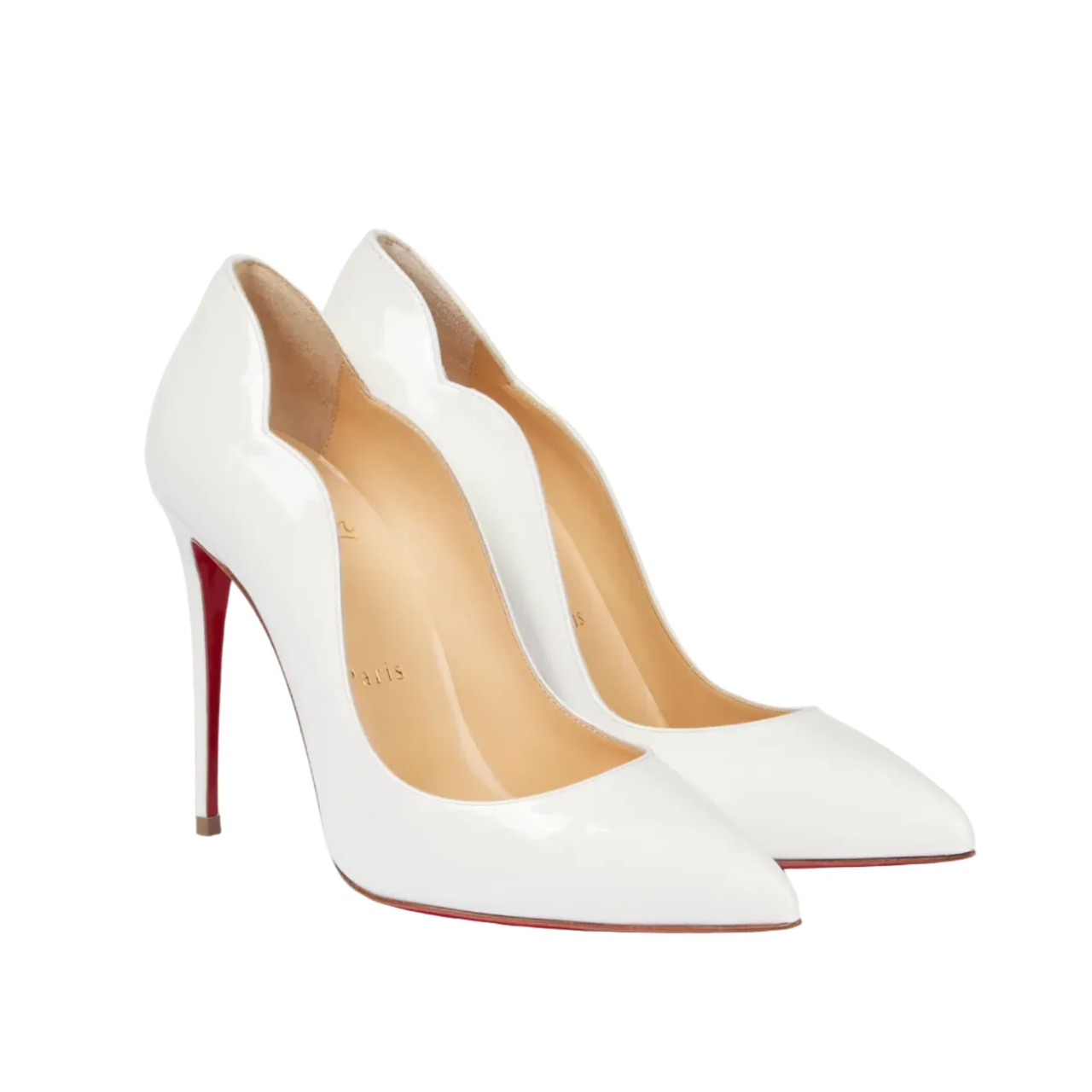 Christian Louboutin White Hot Chick 100 patent-leather Pumps