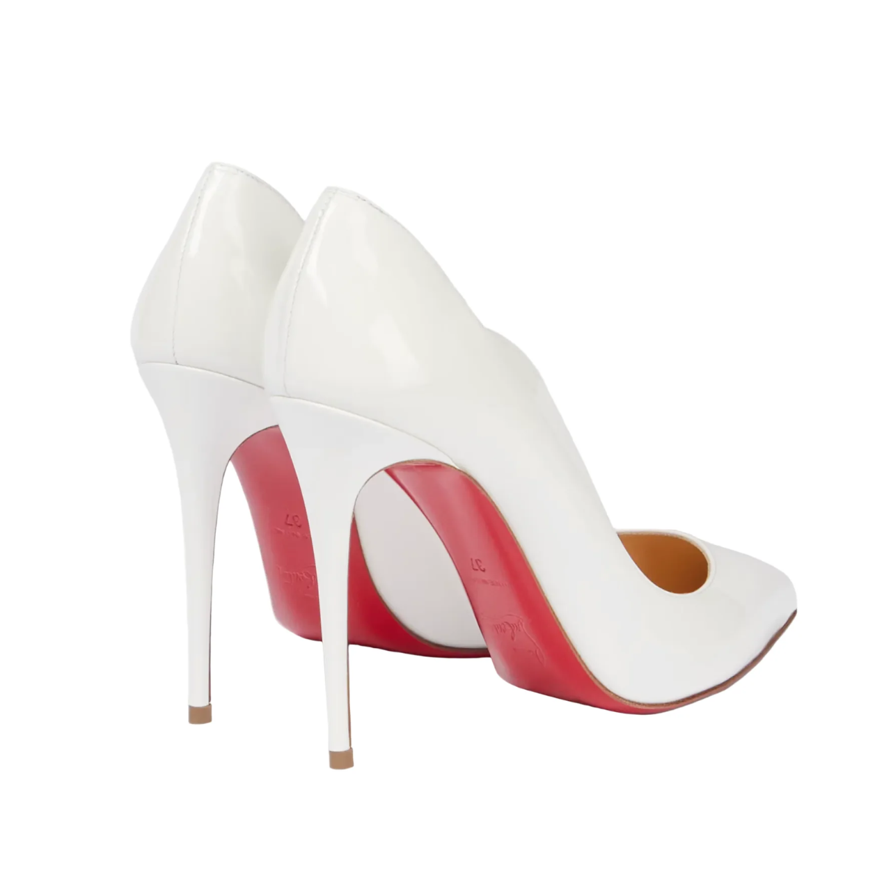 Christian Louboutin White Hot Chick 100 patent-leather Pumps