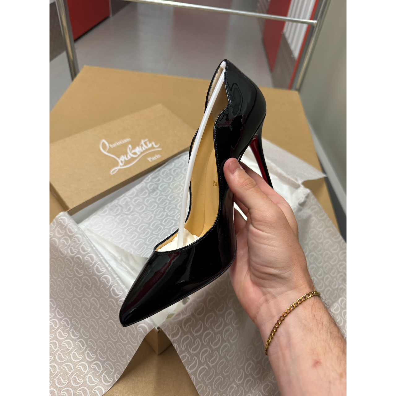 Christian Louboutin Hot Chick 100 patent-leather Pumps